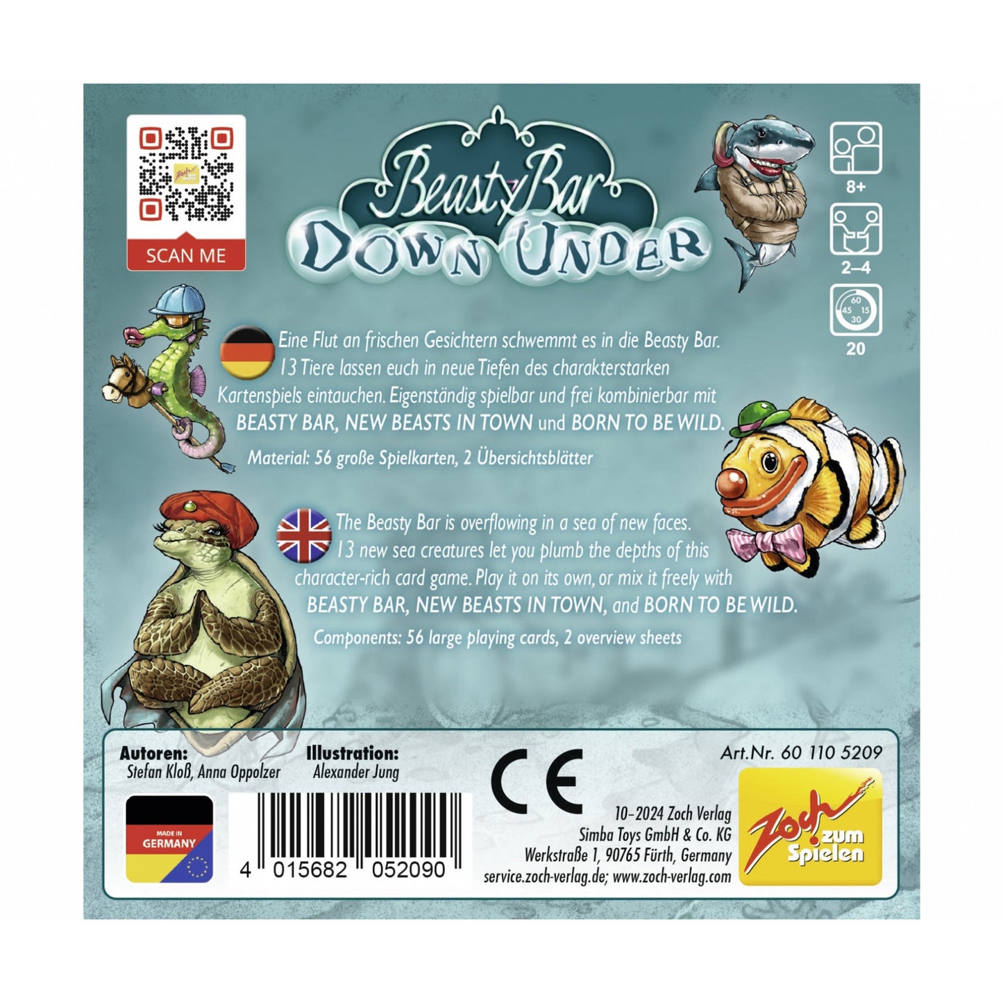 Jogo de Cartas Zoch Beasty Bar Down Under