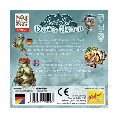 Jogo de Cartas Zoch Beasty Bar Down Under