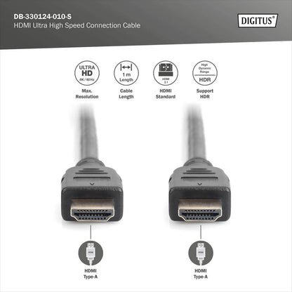 Cabo HDMI 2.1 Digitus Ultra High Speed 8K 1m