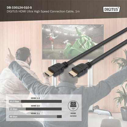 Cabo HDMI 2.1 Digitus Ultra High Speed 8K 1m