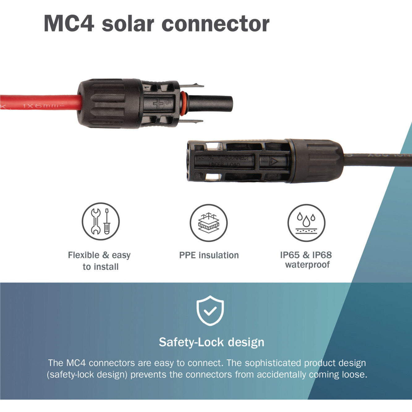 Cabo Extensão Solar Digitus MC4 4mm² 5m Vermelho/Preto