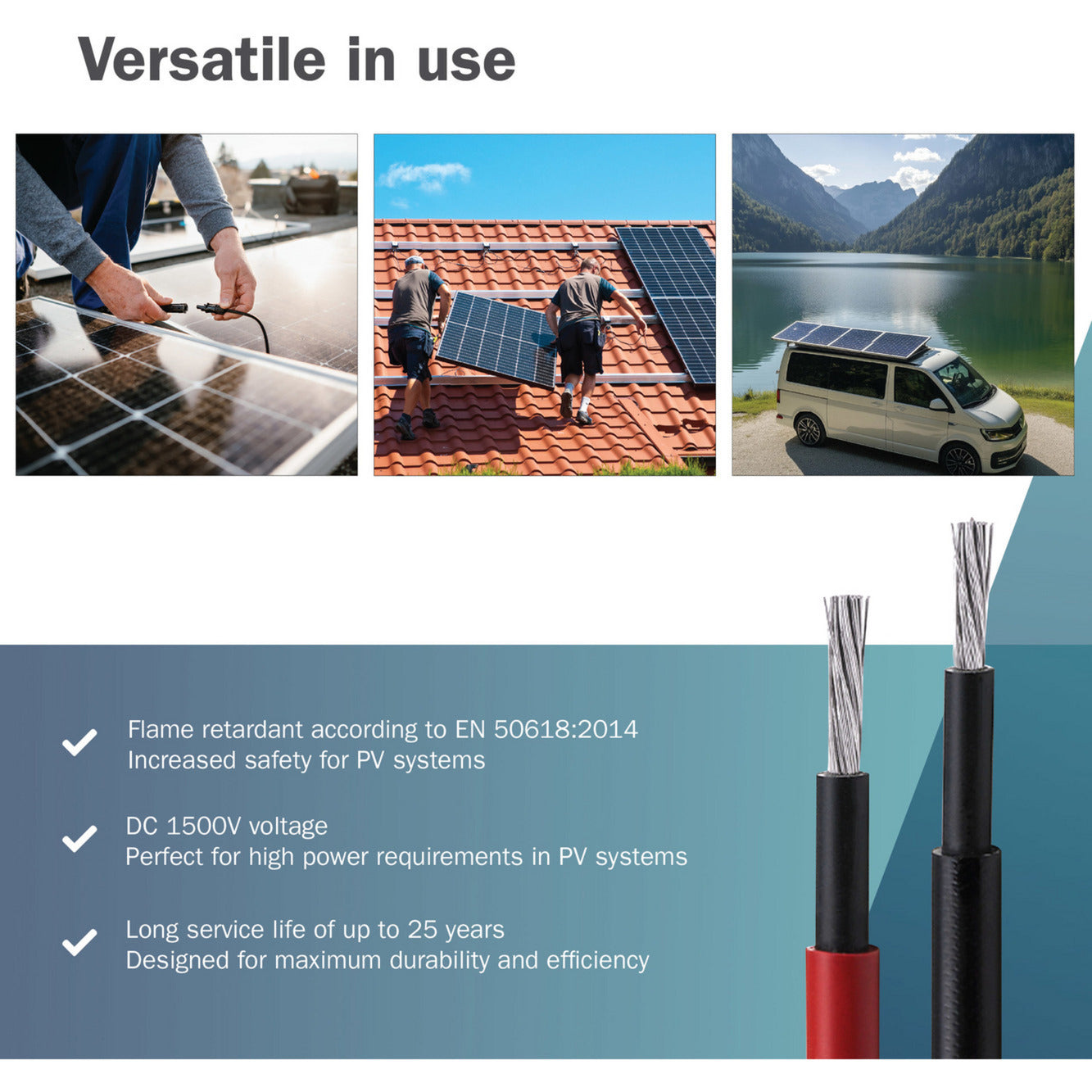 Cabo Extensão Solar Digitus MC4 4mm² 5m Vermelho/Preto