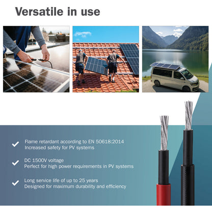 Cabo Extensão Solar Digitus MC4 4mm² 5m Vermelho/Preto
