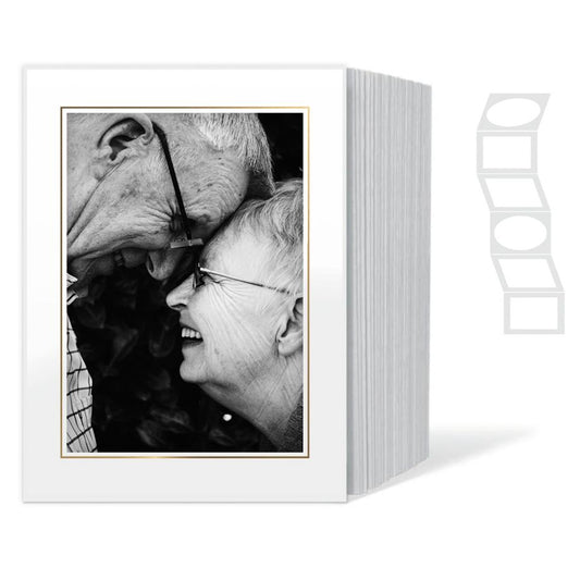 Passepartout DAIBER 13x18 / Branco/Linha Dourada / 20123-O_0
