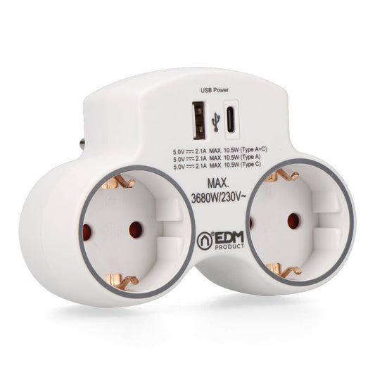 Adaptador com 2 tomadas 2p+t schuko e 2 usb (a+c), branco_0