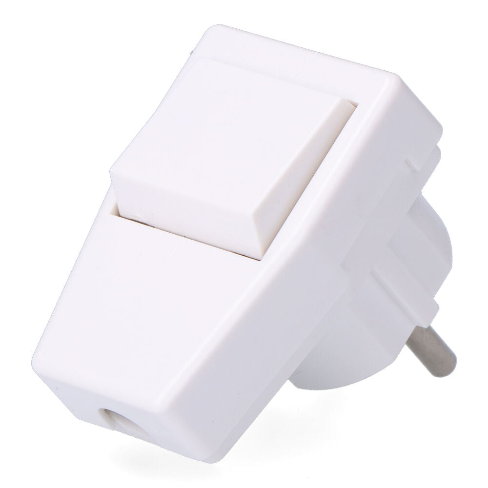 Plugue com t/t (schuko) + interruptor 10 a 250 v, branco, 40 x 65 x 62 mm (embalado em pelÃ­cula)_0