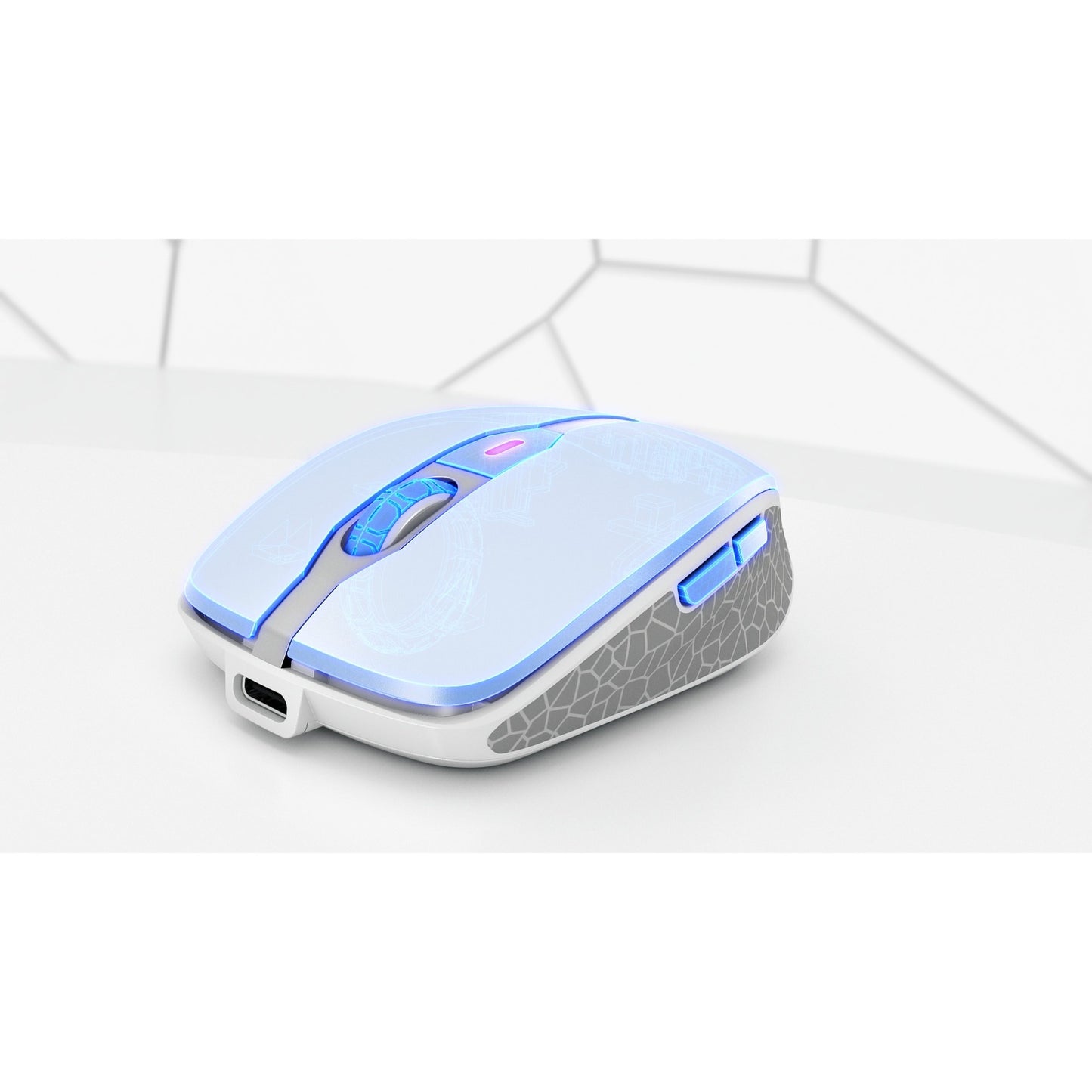 Conjunto Teclado e Rato CHERRY DW 9100 SLIM Layout FR Branco Prata