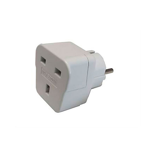 Adaptador reino unido para europeu 13a 250v branco (embalado em retrÃ¡til)_0