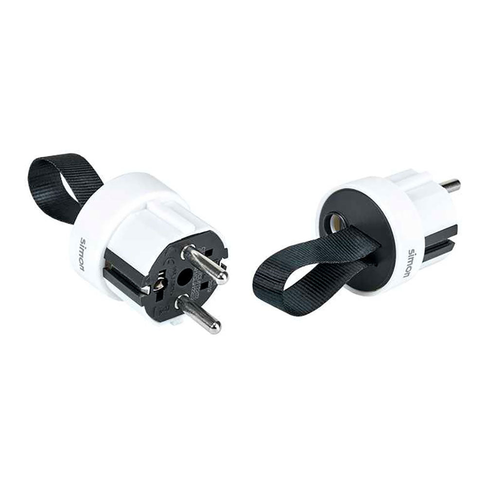 Plug extra plano 2p+tt schuko saÃ­da frontal 16 a 250 v~ fÃ¡cil remoÃ§Ã£o branco_0