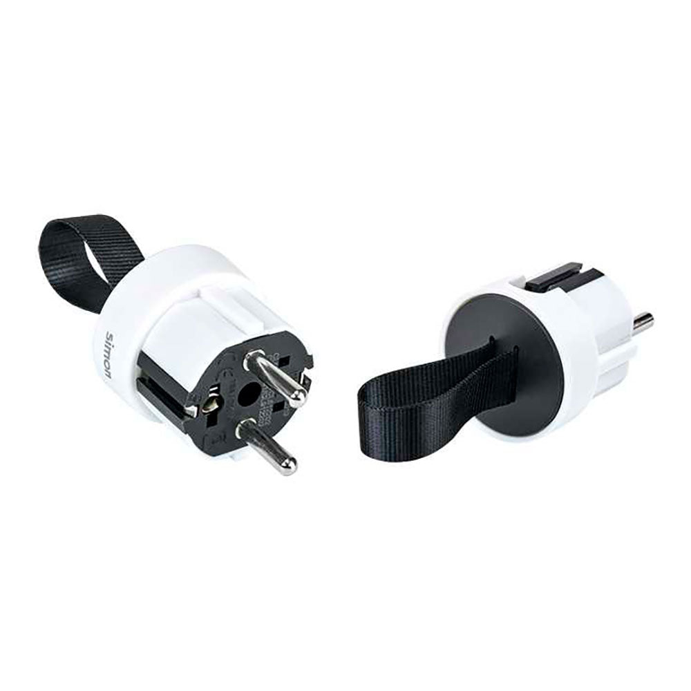 Plug extra plano 2p+tt saÃ­da lateral schuko 16 a 250 v~ fÃ¡cil remoÃ§Ã£o branco_0