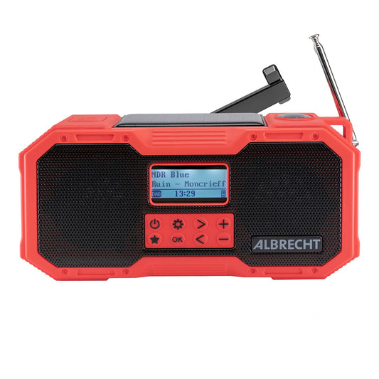 Rádio Albrecht DR 112 DAB+ Campismo e Exterior Preto e Vermelho 27861