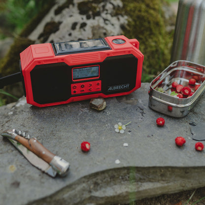 Rádio Albrecht DR 112 DAB+ Campismo e Exterior Preto e Vermelho 27861