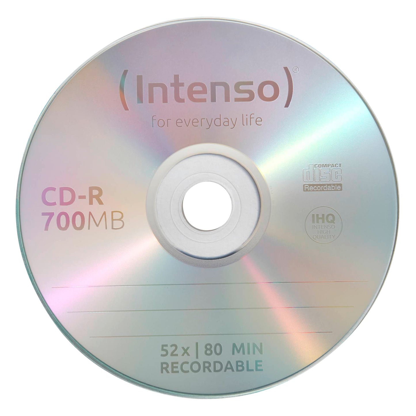 CD-R 80 / 700MB 52x Speed Pack 100 uni. Intenso