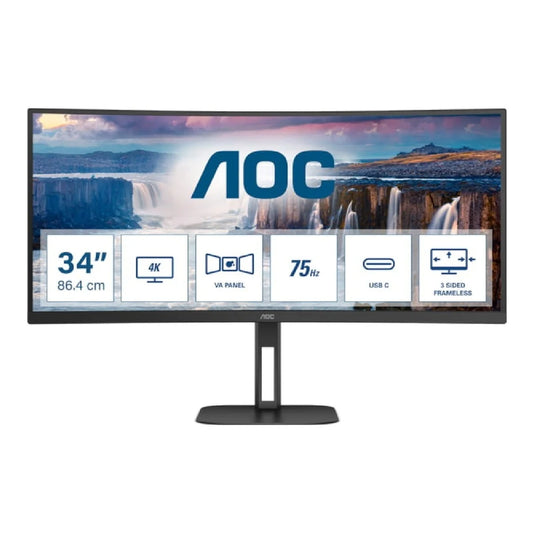 Monitor AOC 34" CU34V5C WQHD 100Hz FreeSync USB-C Curvo