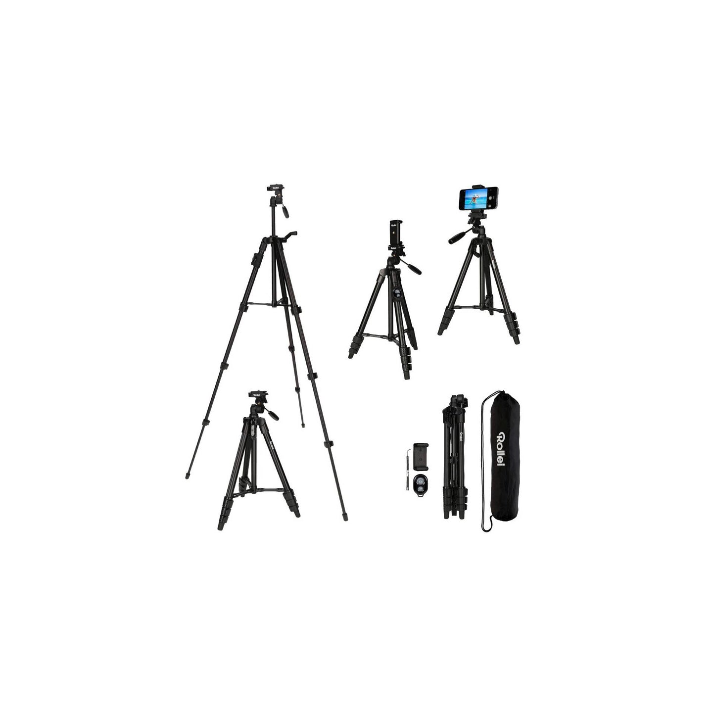 Tripé ROLLEI Stativ Traveler 3D Pan & Tilt Altura Máxima: 120 cm Alumínio