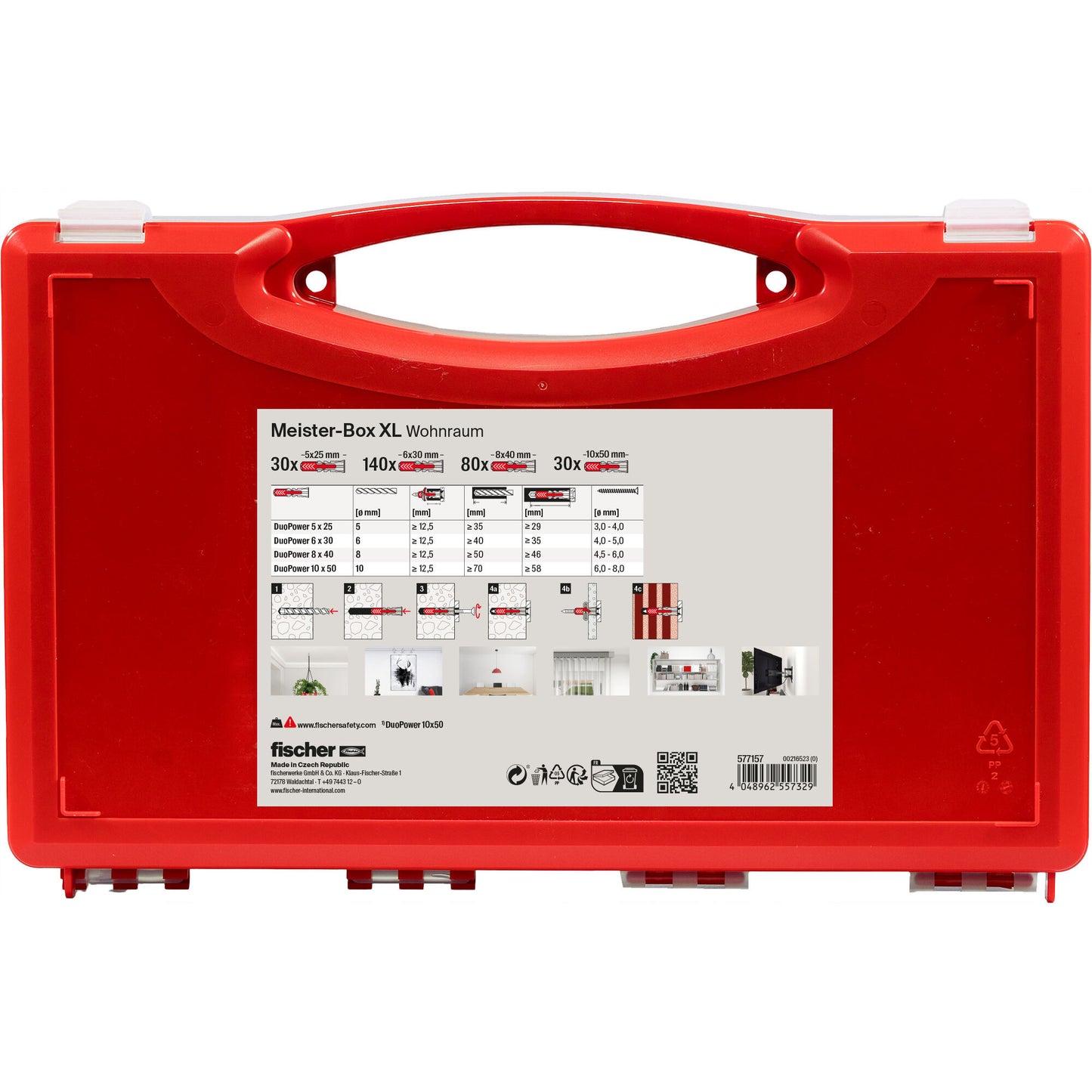 Buchas Fischer Meister-Box XL DuoPower 280 Peças