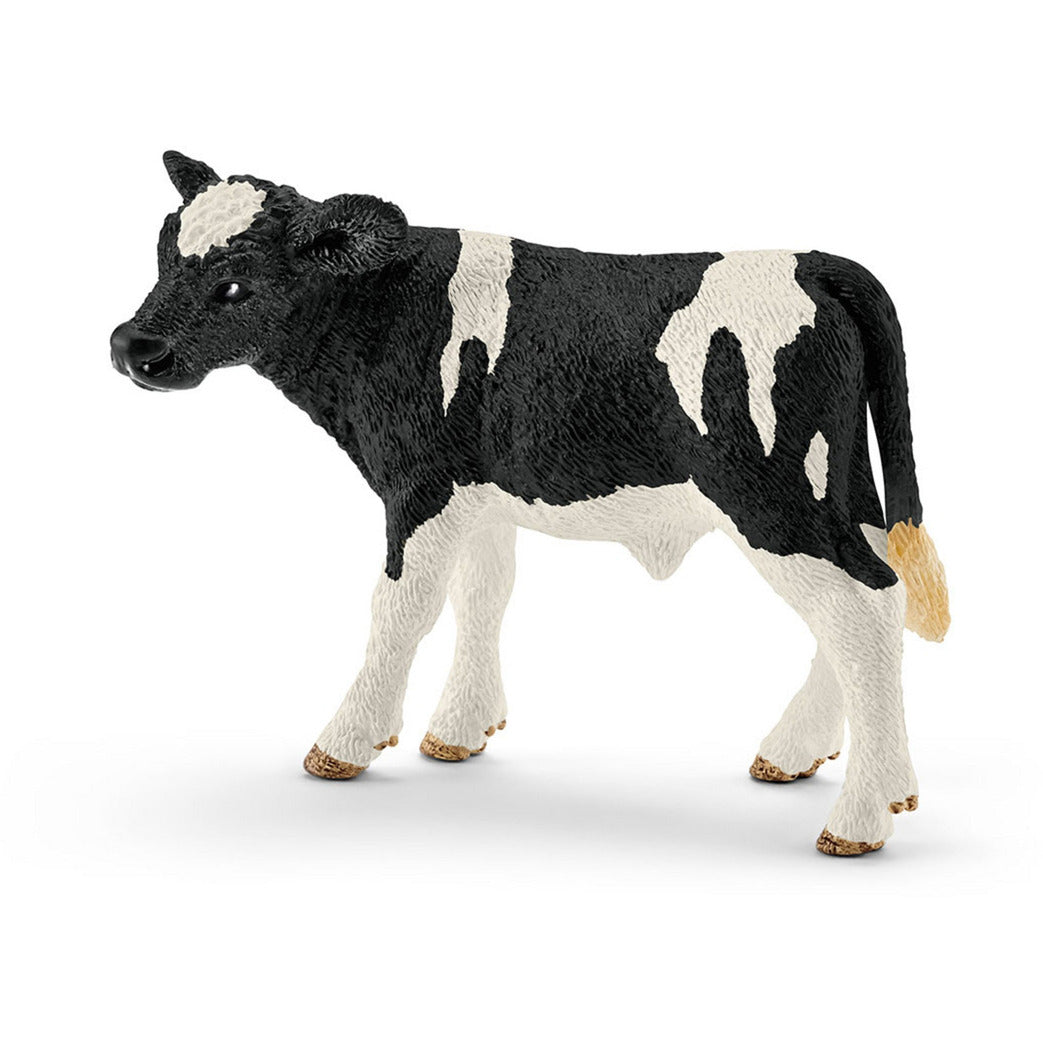 Figura Schleich Vitelinho Preto e Branco 13798 Farm World