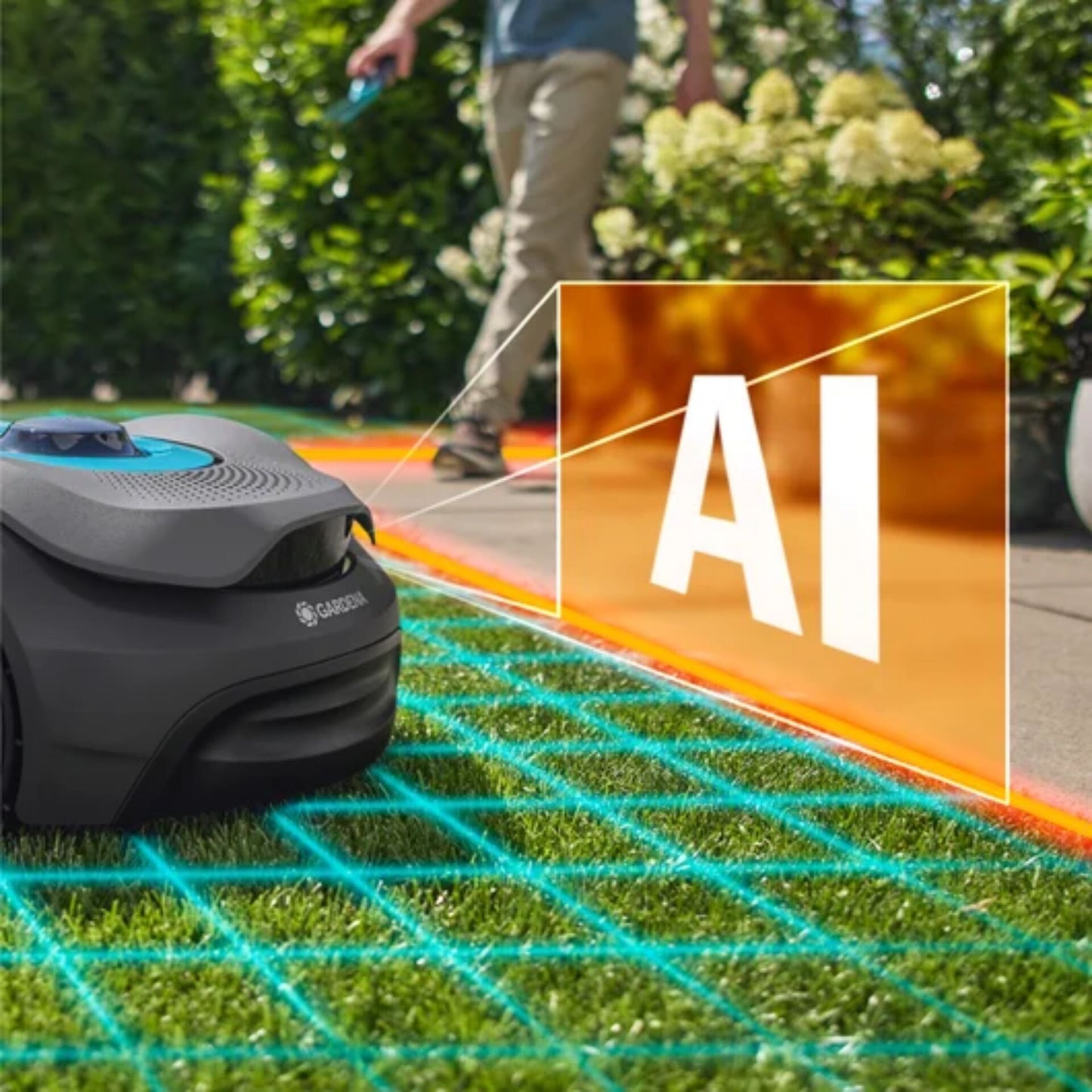 Robot Corta-Relva Gardena smart SILENO sense 600m² WiFi Preto