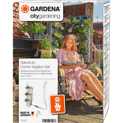 Rega Automática Gardena NatureUp! Torneira de canto: sistema de irrigação até 12 plantas Invisível (13157-20)