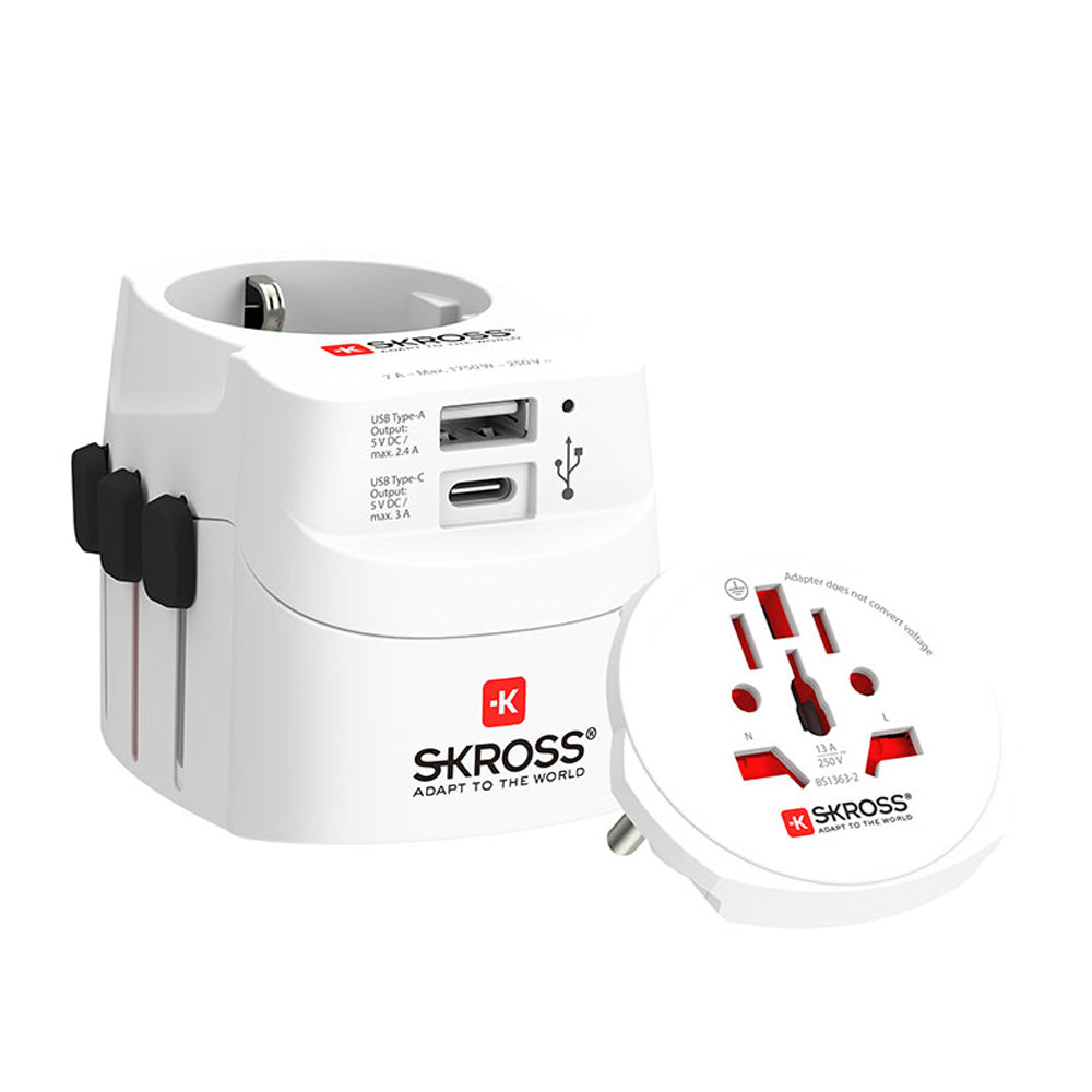 Kit 2 multiadaptadores de viagem skross 1302472_0