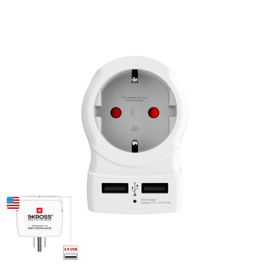 Adaptador europeo a estados unidos usb skross 1500281_0