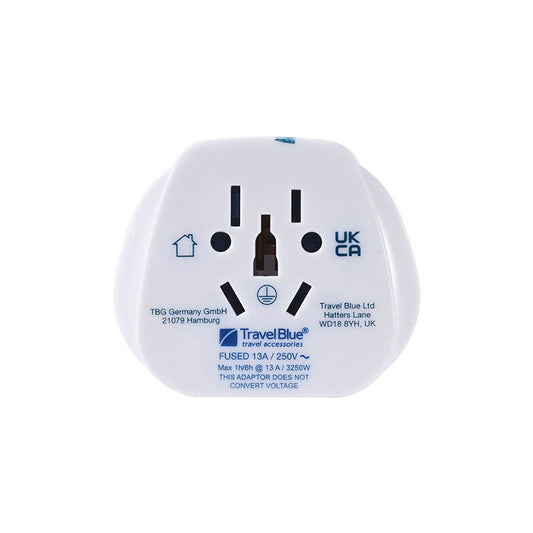 Adaptador de entrada mÃºltipla de todo o mundo para ficha de saÃ­da do reino unido, tb-904, travel blue_0