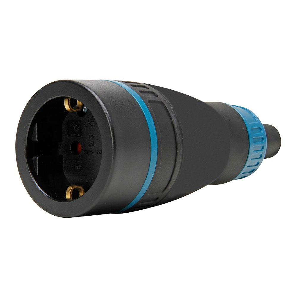 Ficha fÃªmea bipolar com t/t 16a 250 v, preta, mÃ¡x. 3 x 1,5 mmÂ²_0