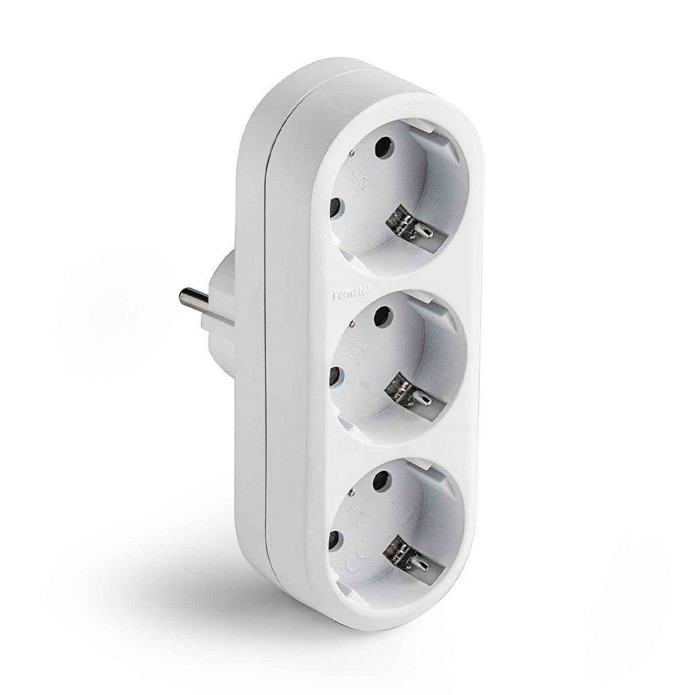 Adaptador triplo 2 p+t 16 para 250 v com entrada frontal, branca, blister_0