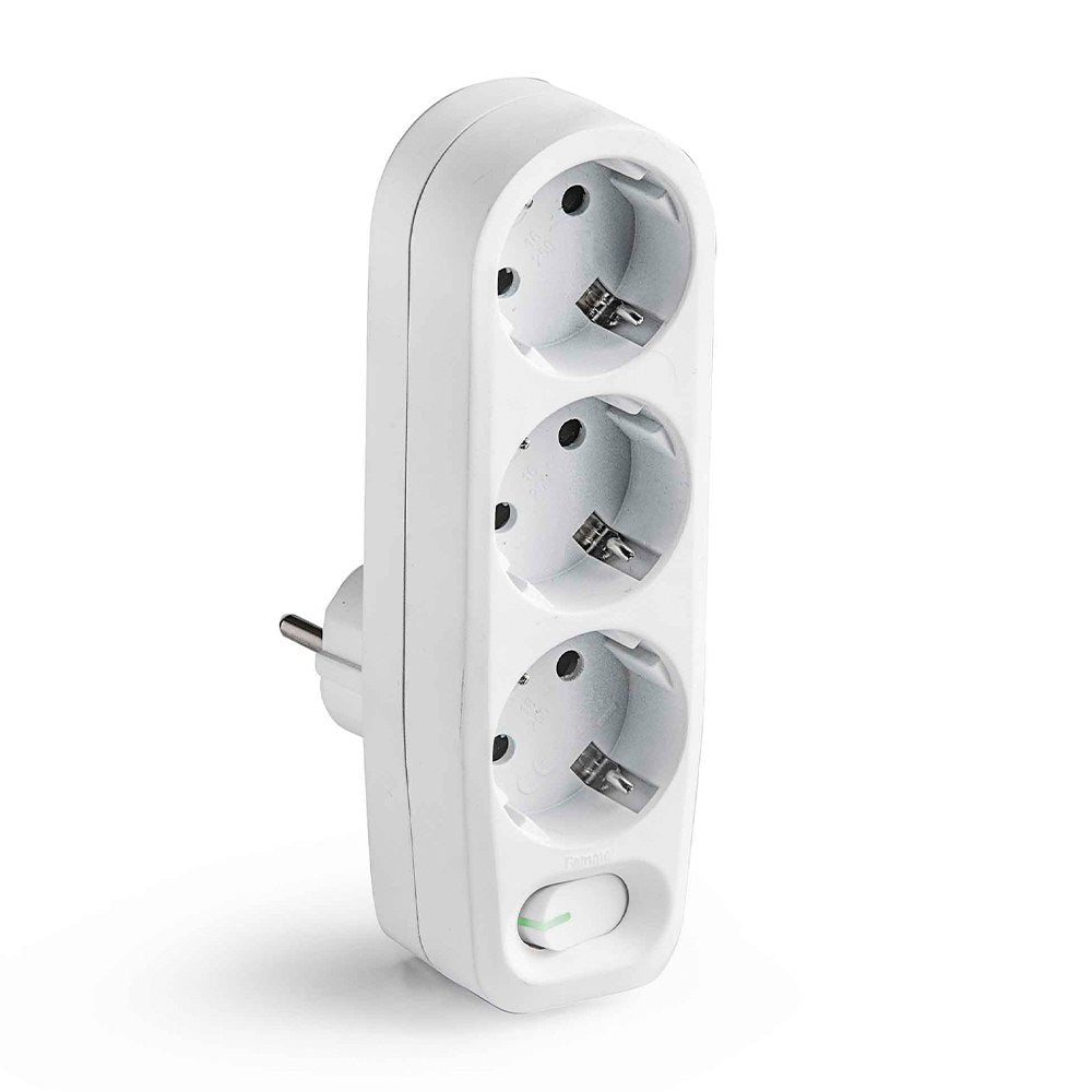 Adaptador de 3 tomadas 2p+t schuko com interruptor ip20 branco, blister_0