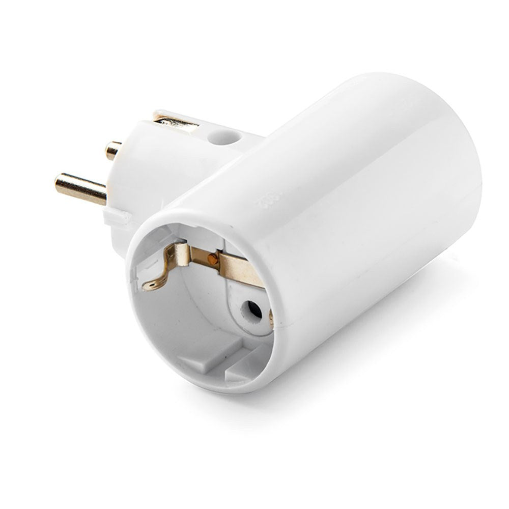 Adaptador duplo 2 p+t, 16 a 250 v, pinos de 4,8 mm, branco, retractilado_0
