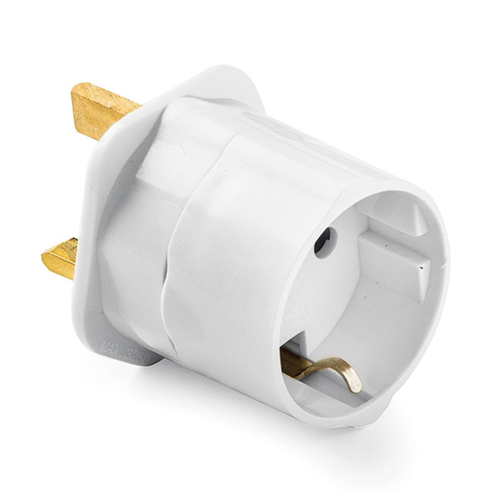 Adaptador de tomada inglesa para europeia, 13a 250 v, branco, blister_0