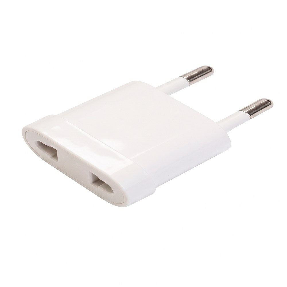 Adaptador europeu - universal, 10 a 250 v, pinos 4 mm, branco, retratilado_0