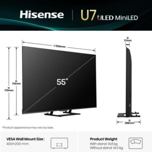 TV HISENSE 50" 4K UHD Smart VIDAA / Preto / 144Hz / 50U79Q_0
