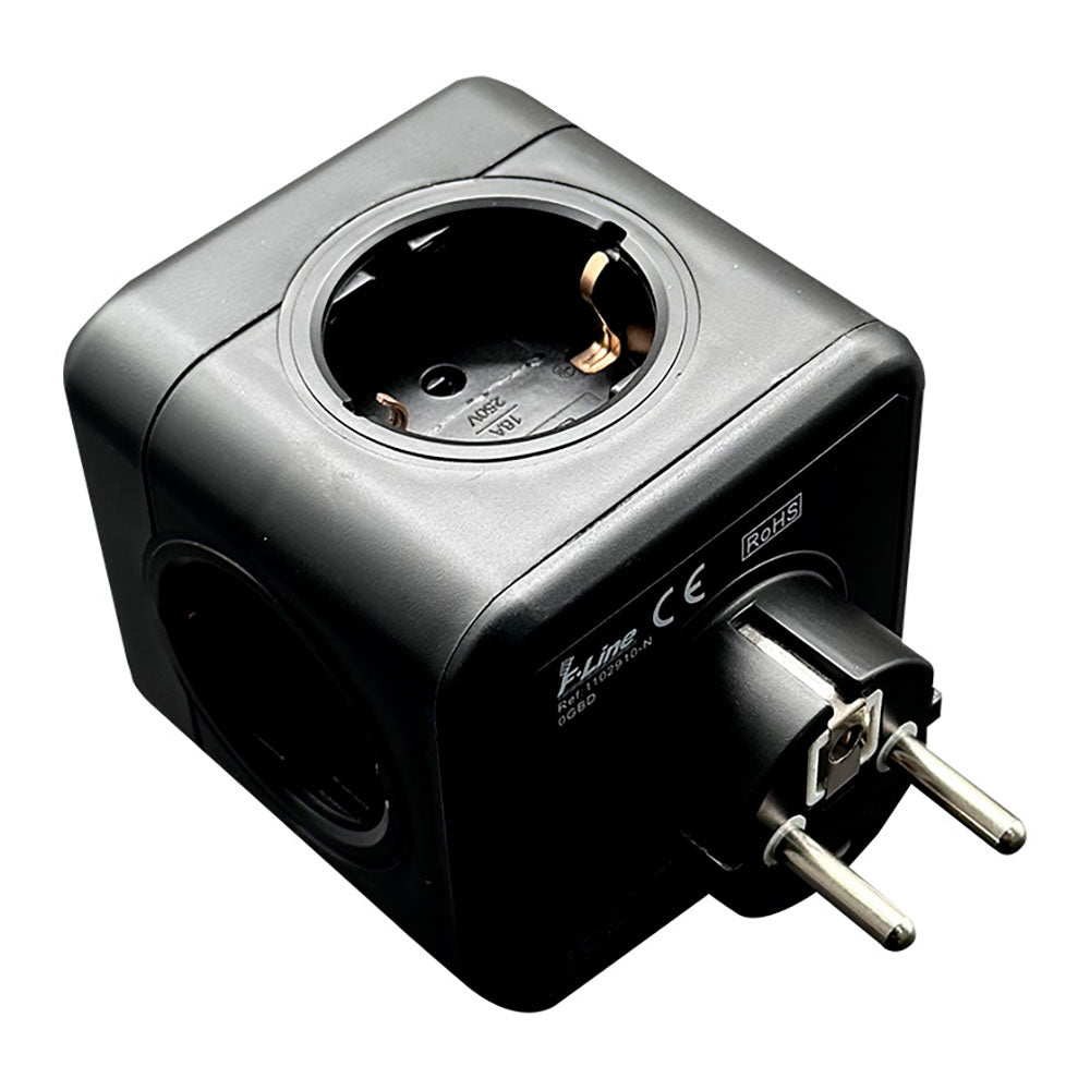 Ficha modular 5 tomadas schuko 2p+t 16 a 3680 w 250 v~ preto compatÃ­vel com ref 40292, 40293_0