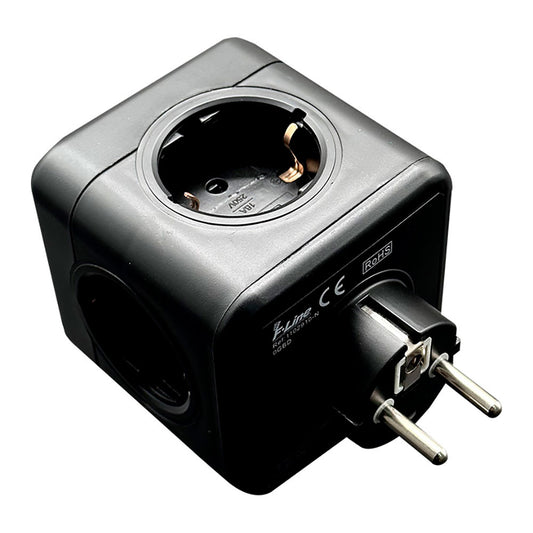 Ficha modular 5 tomadas schuko 2p+t 16 a 3680 w 250 v~ preto compatÃ­vel com ref 40292, 40293_0