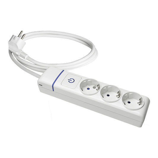 Cabo de extensÃ£o com 3 tomadas 2p+t, 16a 250v com interruptor iluminado, cabo de 1,5 m_0