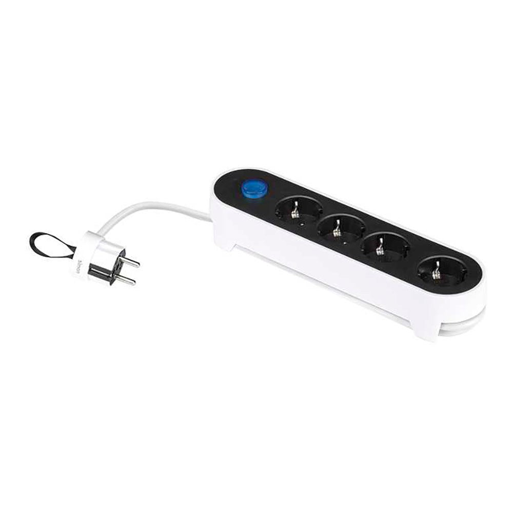 Base mÃºltipla, 4 tomadas, schuko 2p+t, 16 a 250 v~, 1,4 m cabo, com interruptor de pÃ©, bicolor, blister_0