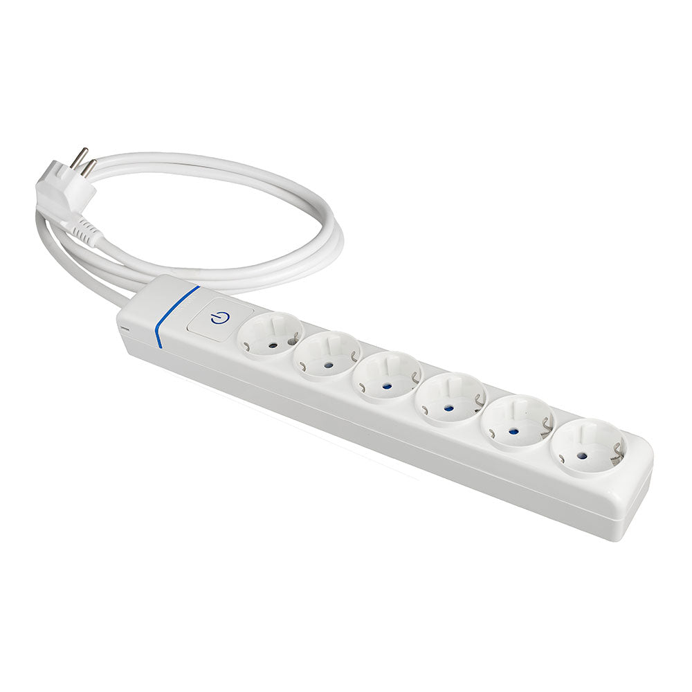 Cabo de extensÃ£o com 6 tomadas 2p+t, 16a 250v com interruptor iluminado, cabo de 1,5 m_0