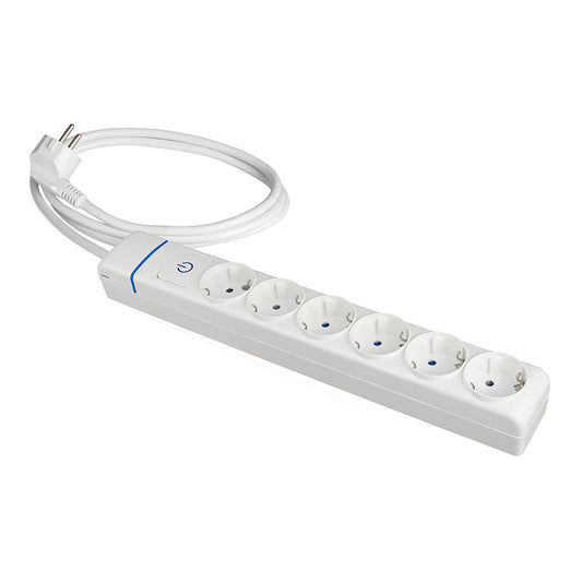 Cabo de extensÃ£o com 6 tomadas 2p+t, 16a 250v com interruptor iluminado, cabo de 1,5 m_0