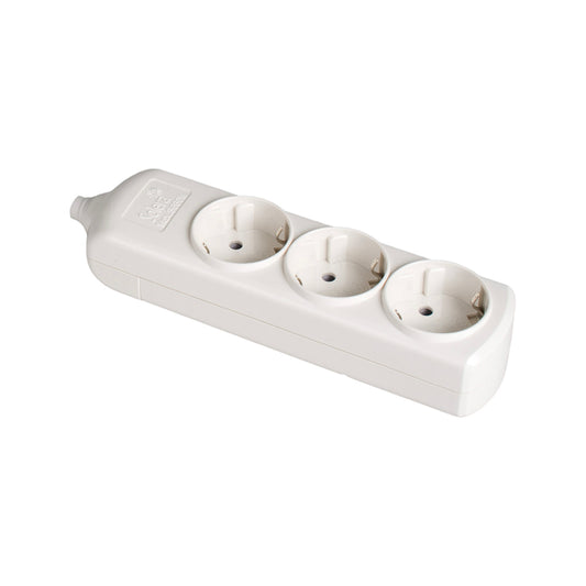 Tomada de superfÃ­cie bipolar com 3 tomadas t/tl 10/16a 250v cor branco_0