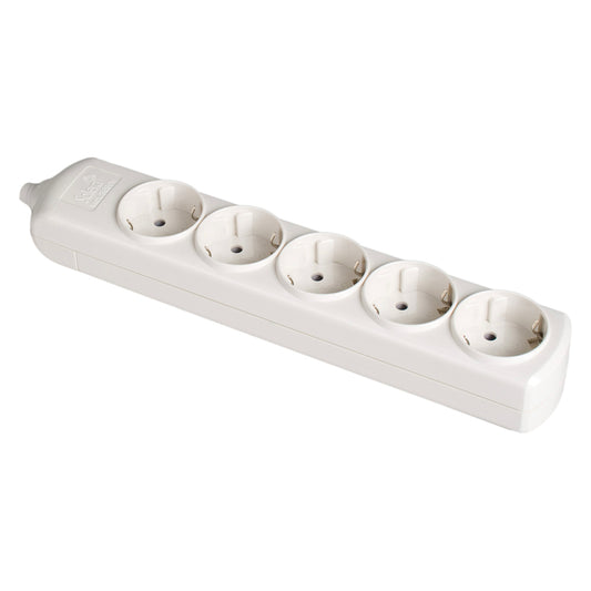 Tomada de superfÃ­cie bipolar com 5 tomadas t/tl 10/16a 250v cor branco_0