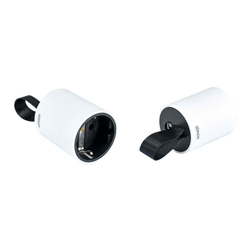 Base mÃ³vel 2p+tt schuko saÃ­da frontal 16 a 250 v~ fÃ¡cil remoÃ§Ã£o branco_0