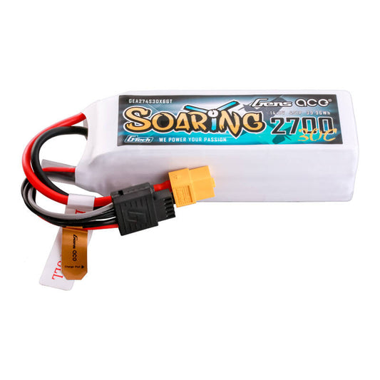 Gens ace G-Tech Soaring 2700mAh 14.8V 30C 4S1P LiPo XT60_0