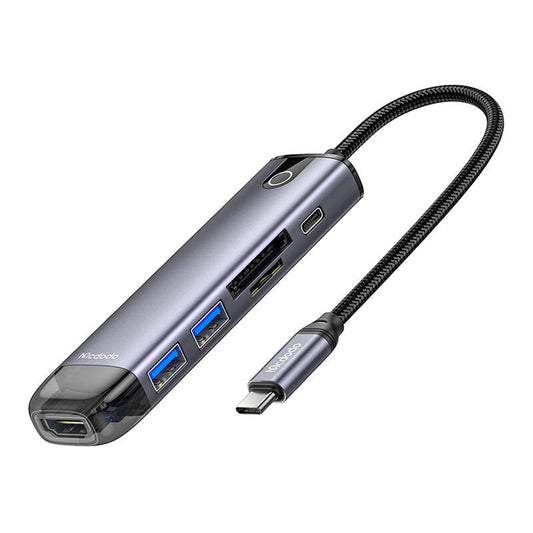 Mcdodo HU-7420 6-in-1 USB-C Hub (USB-C, HDMI, VGA, USB3.0*2, USB3.0*2, SD, TF)_0