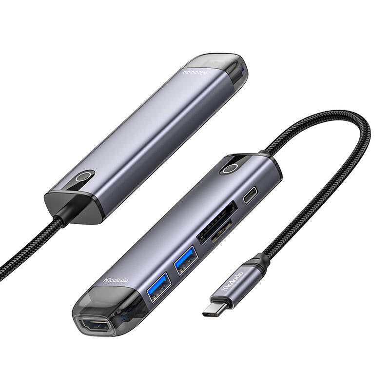 Mcdodo HU-7420 6-in-1 USB-C Hub (USB-C, HDMI, VGA, USB3.0*2, USB3.0*2, SD, TF)_1