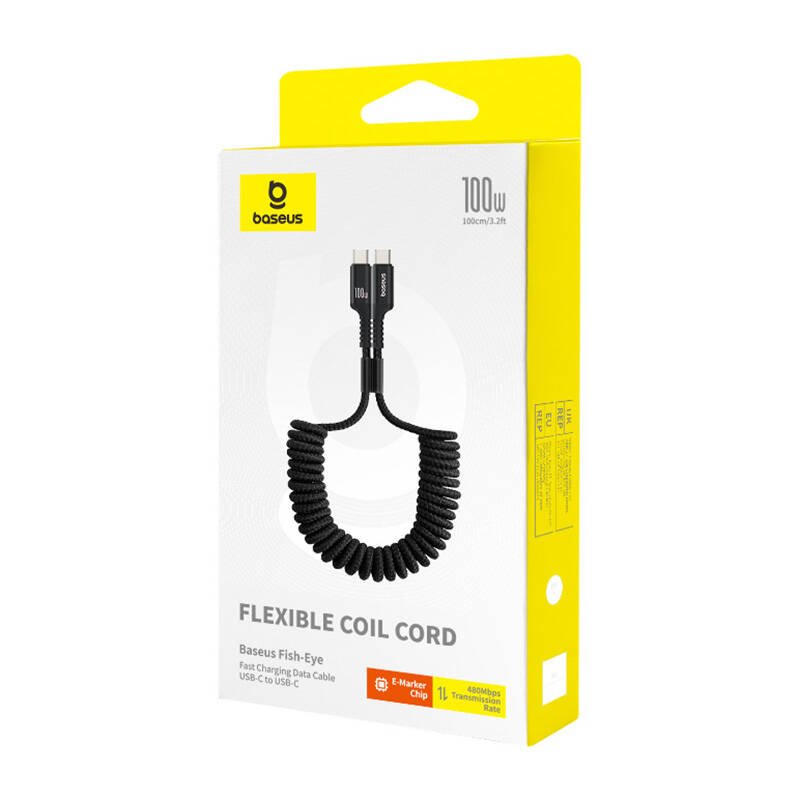 Fast Charging Cable USB-C to USB-C Baseus Fish-Eye 100W, 1m (black)_4