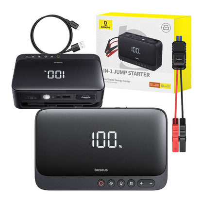 Jump starter Baseus Super Energy BS-CH013 4in1 600A with flashlight / powerbank 6000mAh / compressor - black_16