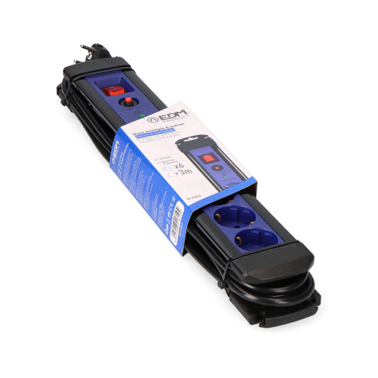 ExtensÃ£o com 6 tomadas com proteÃ§Ã£o + interruptor 3m_0