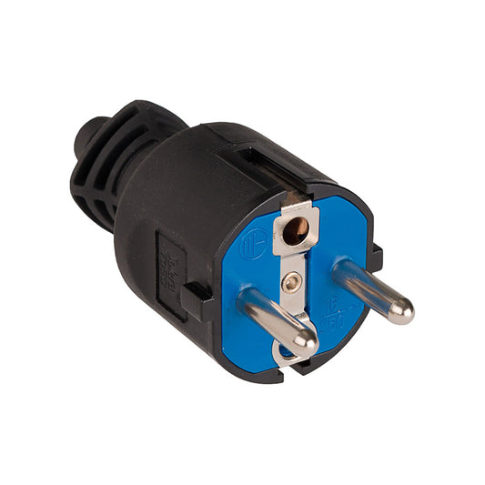 Ficha 2p+t 16a 250v pvc preta. fixaÃ§Ã£o de cabos abatÃ­vel (retractilado) solera 706c_0