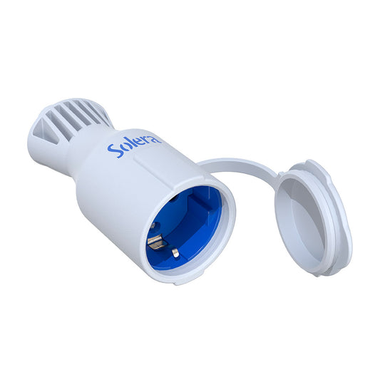 Ficha mÃ³vel bipolar com t/t lateral 2p+t tipo f 16a 250v. .elastÃ³mero branco_0